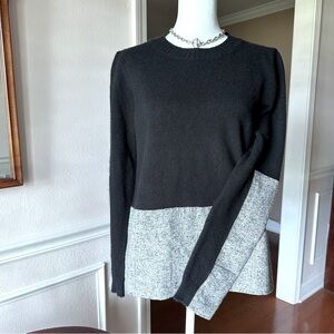 J Crew cashmere & silk blend sweater size s twill and knitted